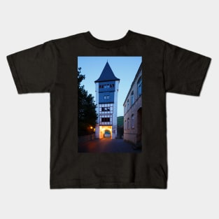 Old town, dusk, Bacharach, Middle Rhine, Rhine, evening Kids T-Shirt